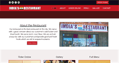 Desktop Screenshot of indiasrestaurant.net